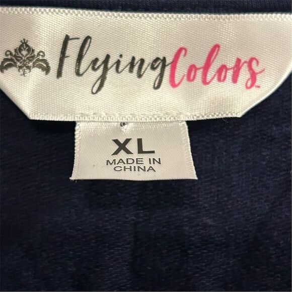 Flying Colors Virginia Cavaliers Women's Ruffle Sleeve Top Blue XL - Picture 7 of 14